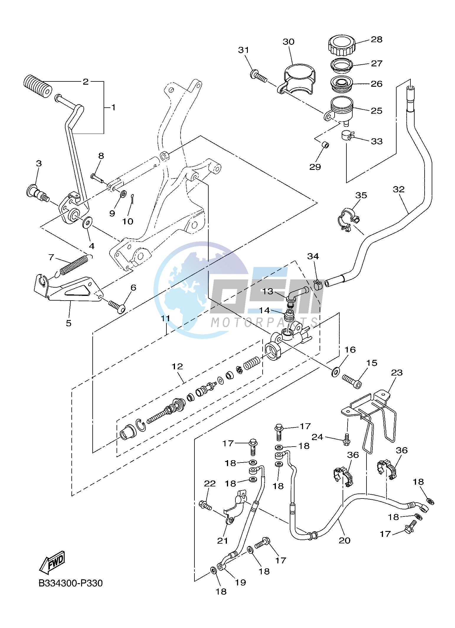 REAR MASTER CYLINDER