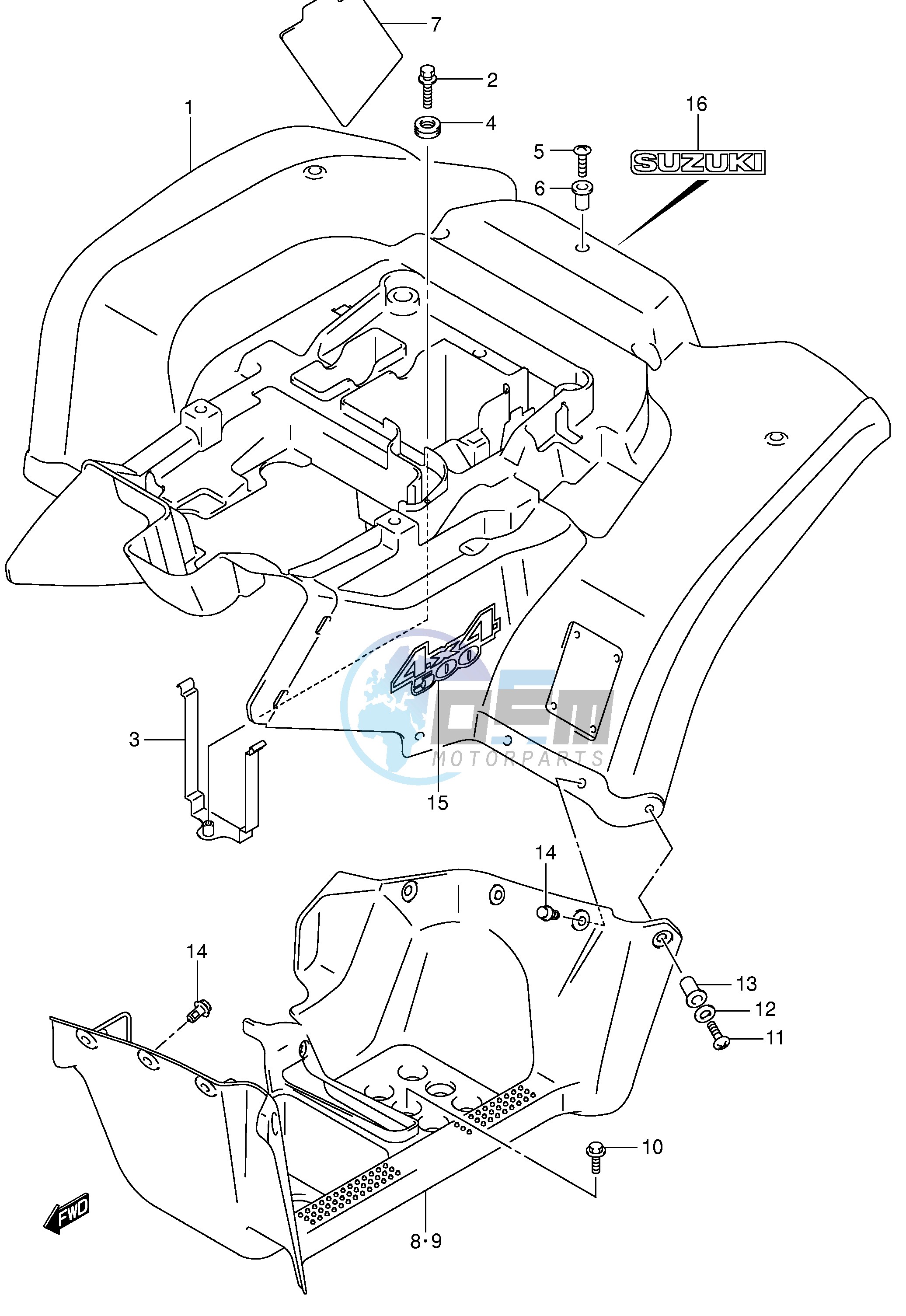 REAR FENDER (MODEL K4)