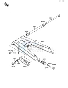 ZX 600 [NINJA 600R] (C3-C7) [NINJA 600R] drawing SWINGARM