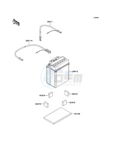 KVF360 4x4 KVF360A7F EU GB drawing Optional Parts(Battery)