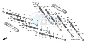 VFR800A9 UK - (E / ABS MME) drawing CAMSHAFT/VALVE (FRONT)