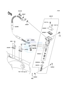 KX250 KX250-R1 EU drawing Rear Master Cylinder