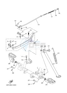 TT-R125 TT-R125LW (2CP4) drawing STAND & FOOTREST