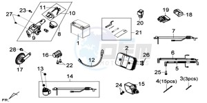 MAXSYM 400 EFI drawing ELECTRONIC PARTS