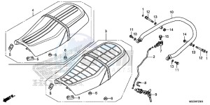 CB1100CAH UK - (E) drawing SEAT (CB1100CA/ CAD/ NA/ NAD)