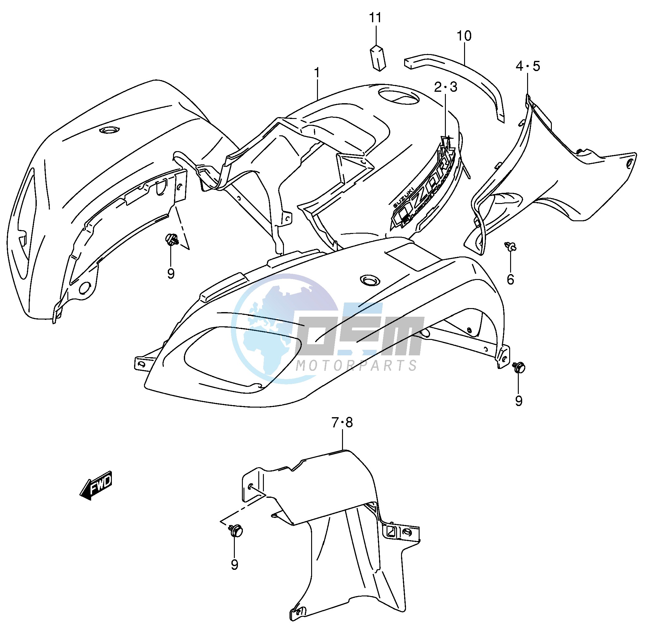 FRONT FENDER (MODEL K2 K3)