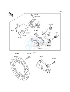 ZX 600 G [NINJA ZX-6R] (G1-G2) [NINJA ZX-6R] drawing REAR BRAKE