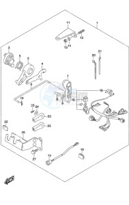 DF 9.9A drawing Remote Control Parts