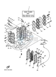 60F drawing CYLINDER--CRANKCASE