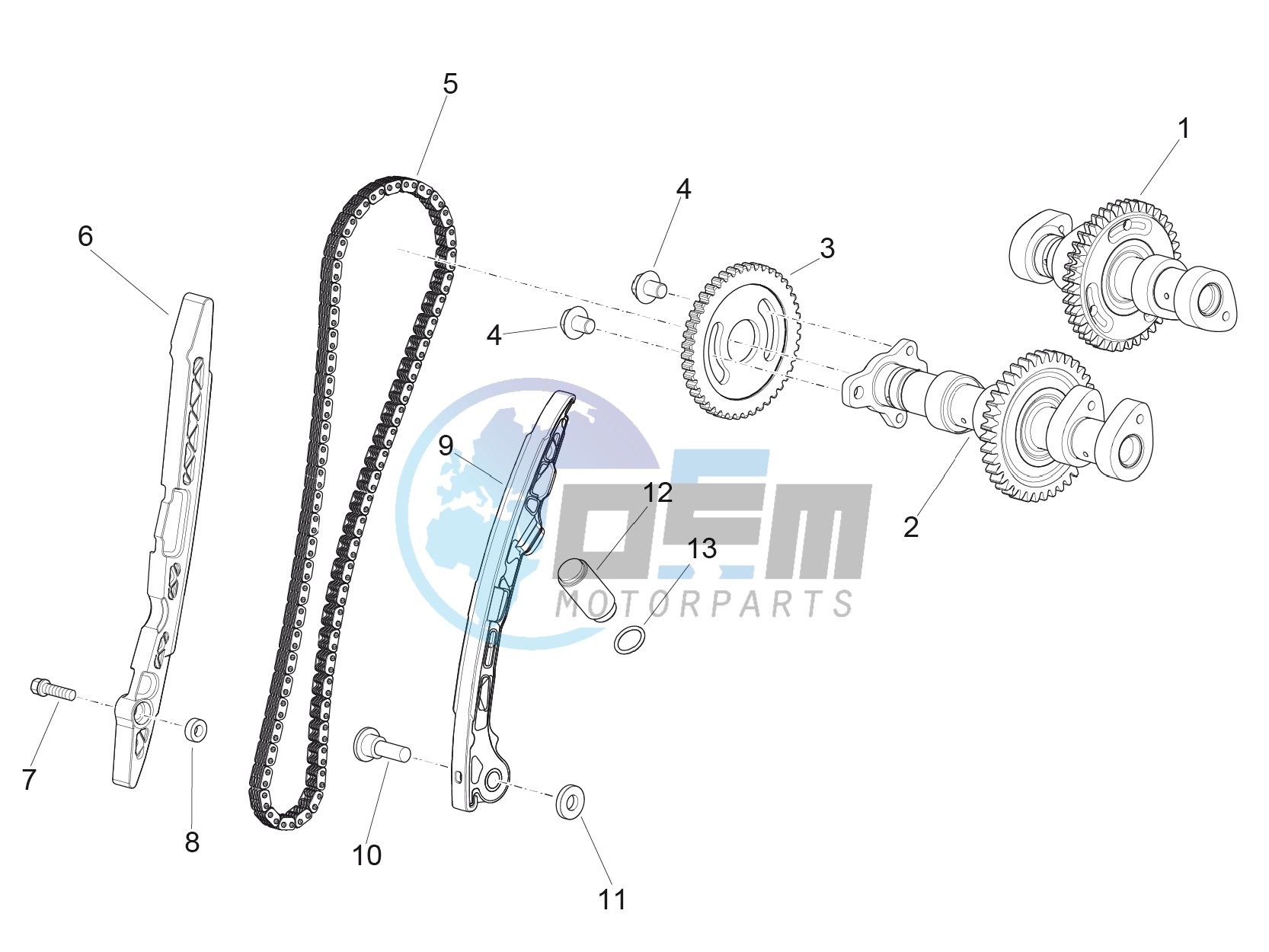 Rear cylinder timing system