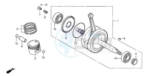 CRF100F drawing CRANKSHAFT/PISTON (CRF100F)