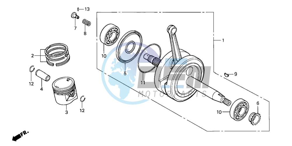 CRANKSHAFT/PISTON (CRF100F)