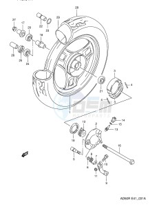 AD50 (E41) drawing FRONT WHEEL (MODEL K E6)