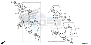 VT750CSD Shadow - VT750CS-D 2ED - (2ED) drawing REAR CUSHION (VT750C/CA/CS)