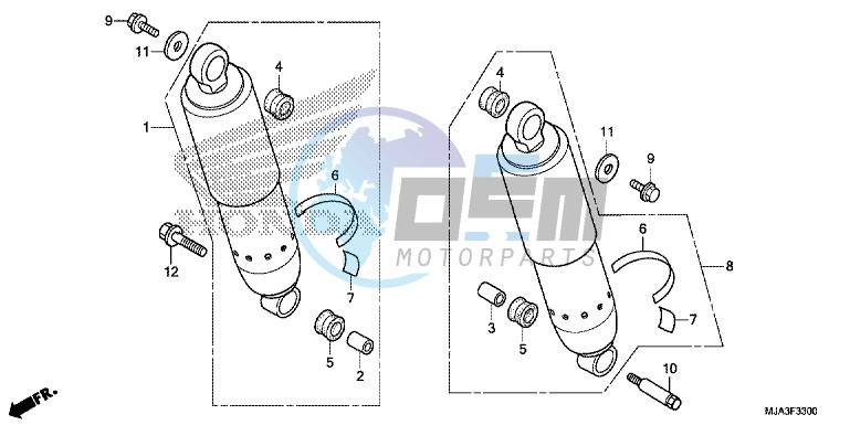 REAR CUSHION (VT750C/CA/CS)