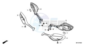 CBR1000RR9 Australia - (U / MK) drawing BACK MIRROR