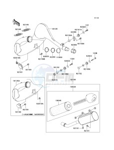 KX 250 M (M1) drawing MUFFLER-- S- -