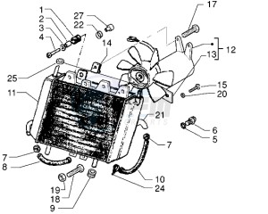 X9 125 drawing Radiator