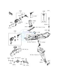 NINJA_ZX-6R ZX636EFFA FR GB XX (EU ME A(FRICA) drawing Ignition Switch