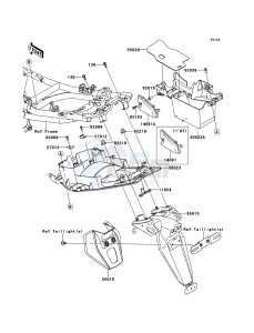 ER-6n ABS ER650B8F GB XX (EU ME A(FRICA) drawing Rear Fender(s)