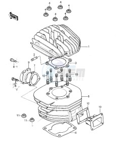 KX 250 A [KX250] (A6-A7) [KX250] drawing CYLINDER HEAD_CYLINDER_REED VALVE