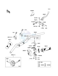 KLX110 KLX110CBF EU drawing Handlebar