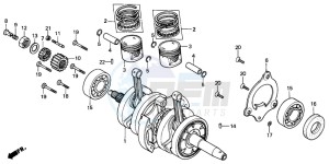 CM125C drawing CRANKSHAFT/PISTON