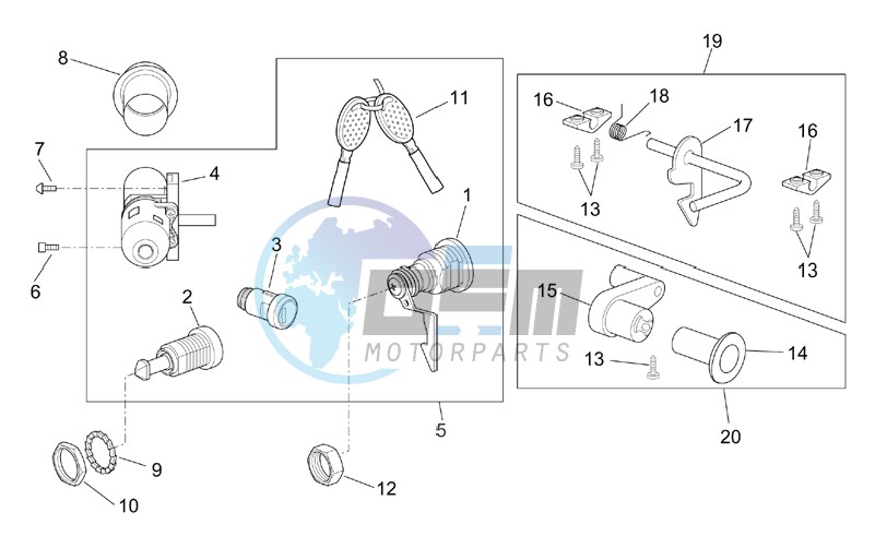 Lock hardware kit