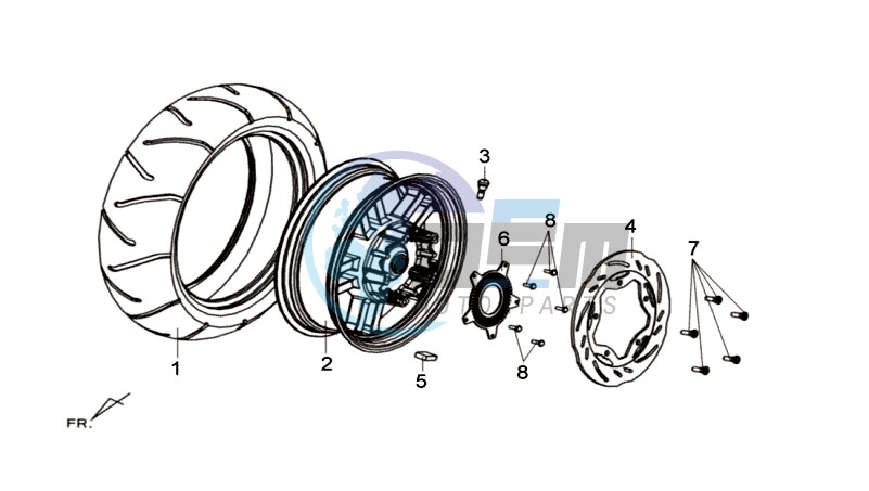 REAR WHEEL - REAR FORK