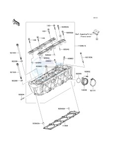 ZR 750 L [Z750 AU] (L7F-L8F) L8F drawing CYLINDER HEAD