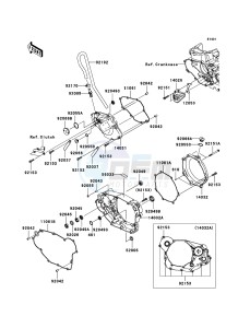 KX450F KX450D7F EU drawing Engine Cover(s)