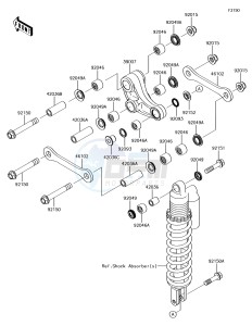 KX85 KX85CFF EU drawing Suspension