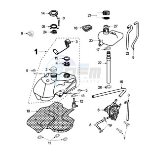 ELY 125DN EU drawing TANK AND FUEL PUMP