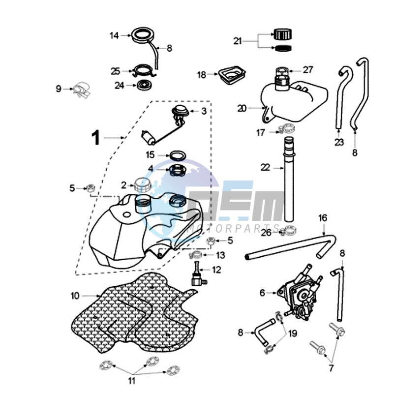 TANK AND FUEL PUMP