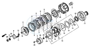 TRX250TM FOURTRAX drawing CLUTCH