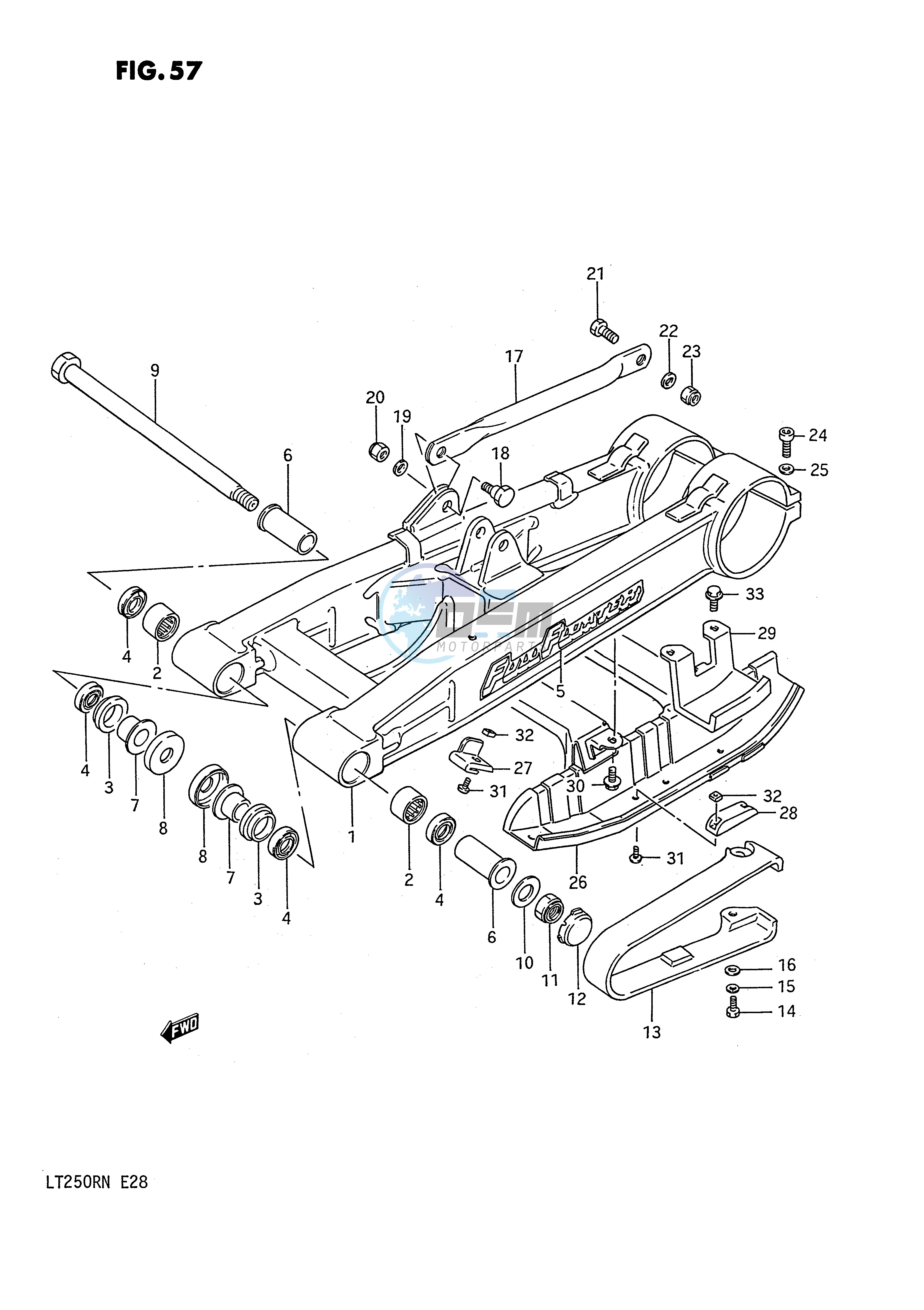 REAR SWINGING ARM (MODEL G)