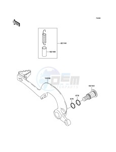 KX125 KX125M7F EU drawing Brake Pedal