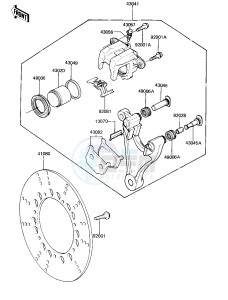 KZ 1000 M [CSR] (M1-M2) [CSR] drawing REAR BRAKE