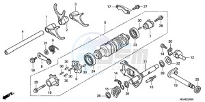 GL1800A BR - (BR) drawing GEARSHIFT DRUM/SHIFT FORK