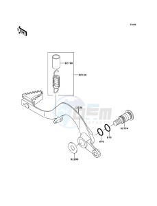 KX450F KX450FCF EU drawing Brake Pedal