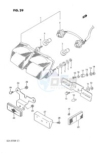 GSX-R750 (E1) drawing TAIL LAMP