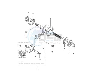 YQ AEROX 50 drawing CRANKSHAFT AND PISTON