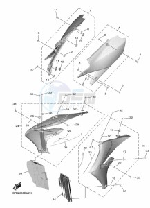 YZ250F (B7BB) drawing SIDE COVER