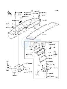 MULE 3010 DIESEL 4x4 KAF950D8F EU drawing Front Box