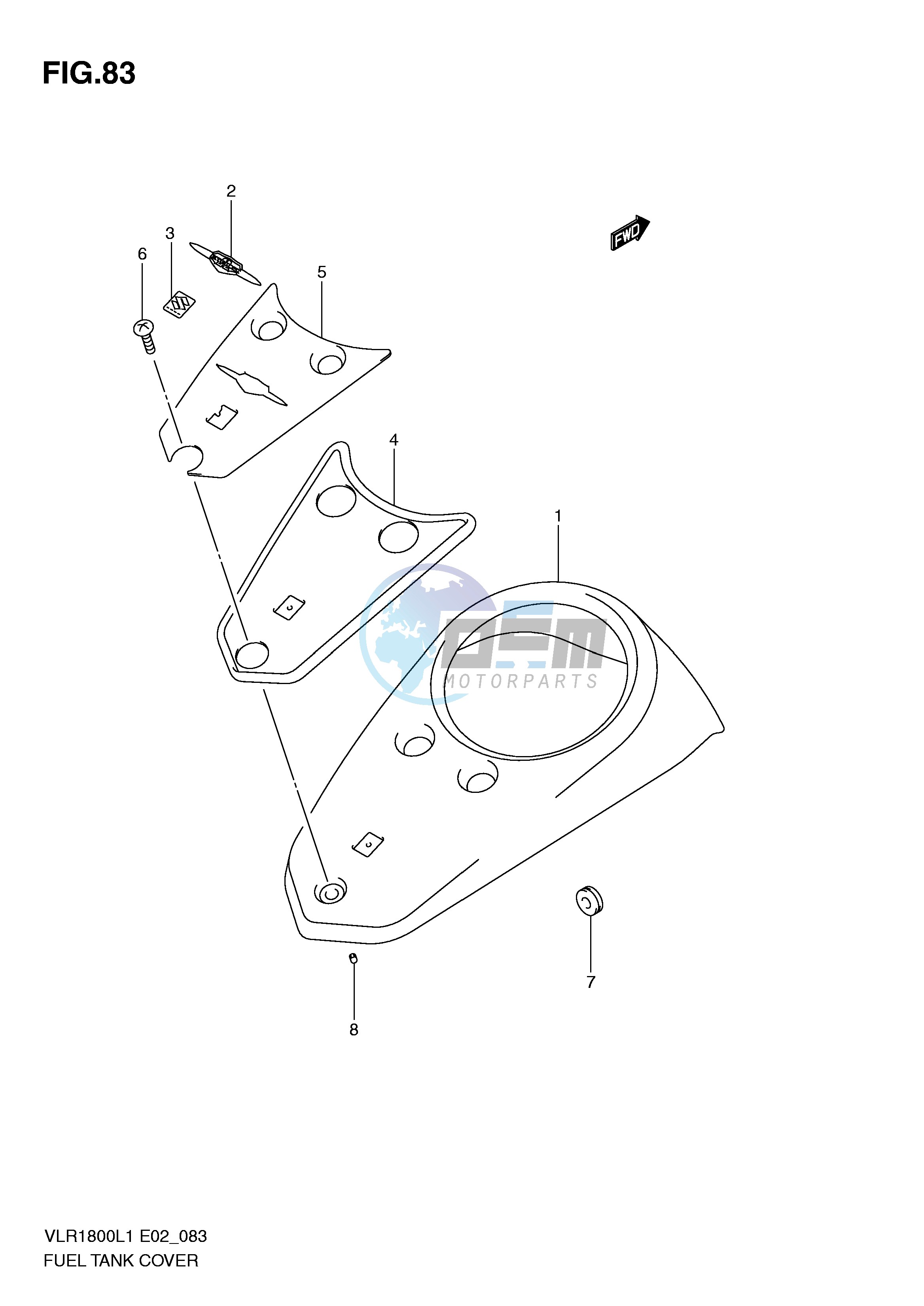 FUEL TANK COVER (VLR1800TL1 E19)