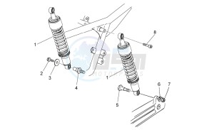 V7 Stone 750 USA-CND drawing Rear shock absorber