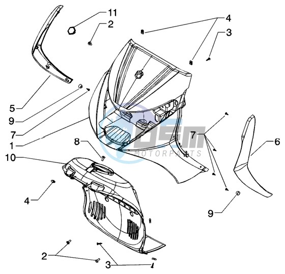 Shield - wheel compartment