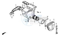 XR100R drawing AIR CLEANER