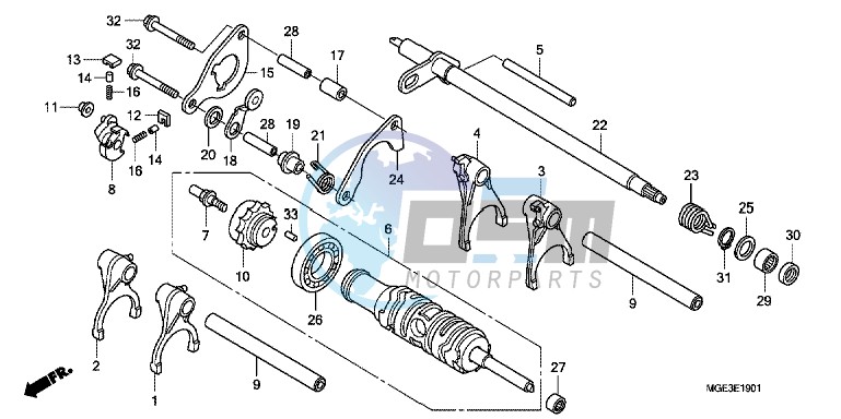 GEARSHIFT DRUM (VFR1200FD)