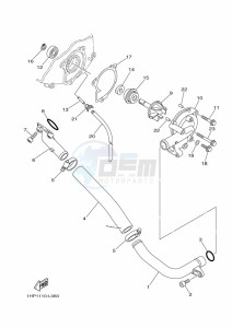 YFM700FWBD KODIAK 700 EPS (B5KJ) drawing WATER PUMP